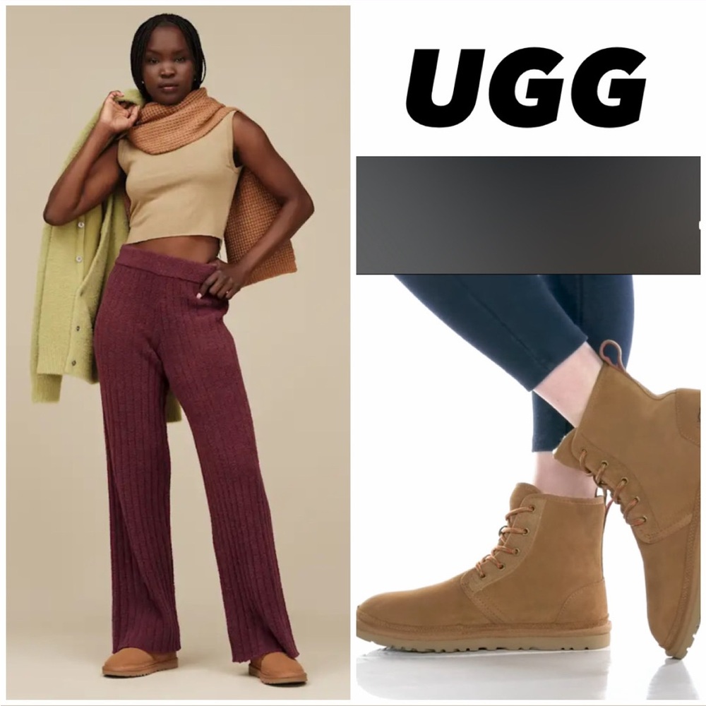 Like NEW! UGG Women's Neumel high chestnut suede booties